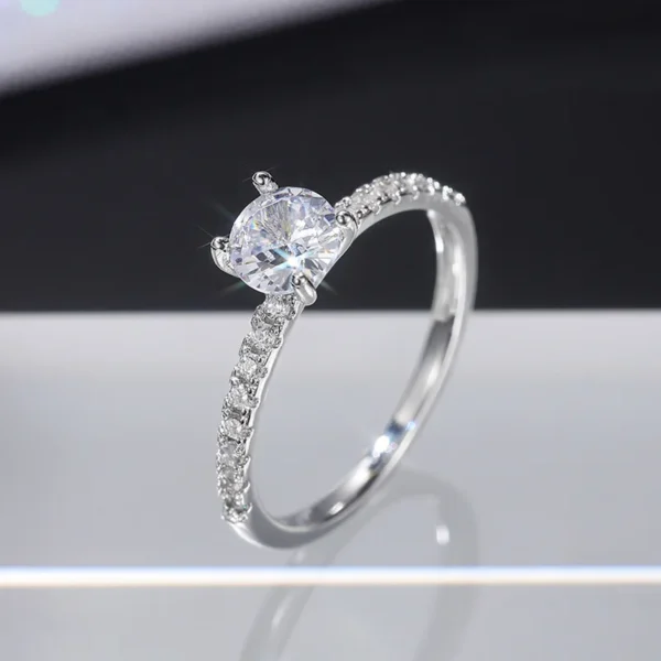 925 Sterling Silver Wedding Engagement Ring for Women Female Romantic Girlfriend Birthday Gift Fashion Crystal Zircon Jewelry - Image 8